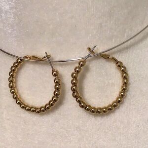 NWT: Fashion Beaded Hoops